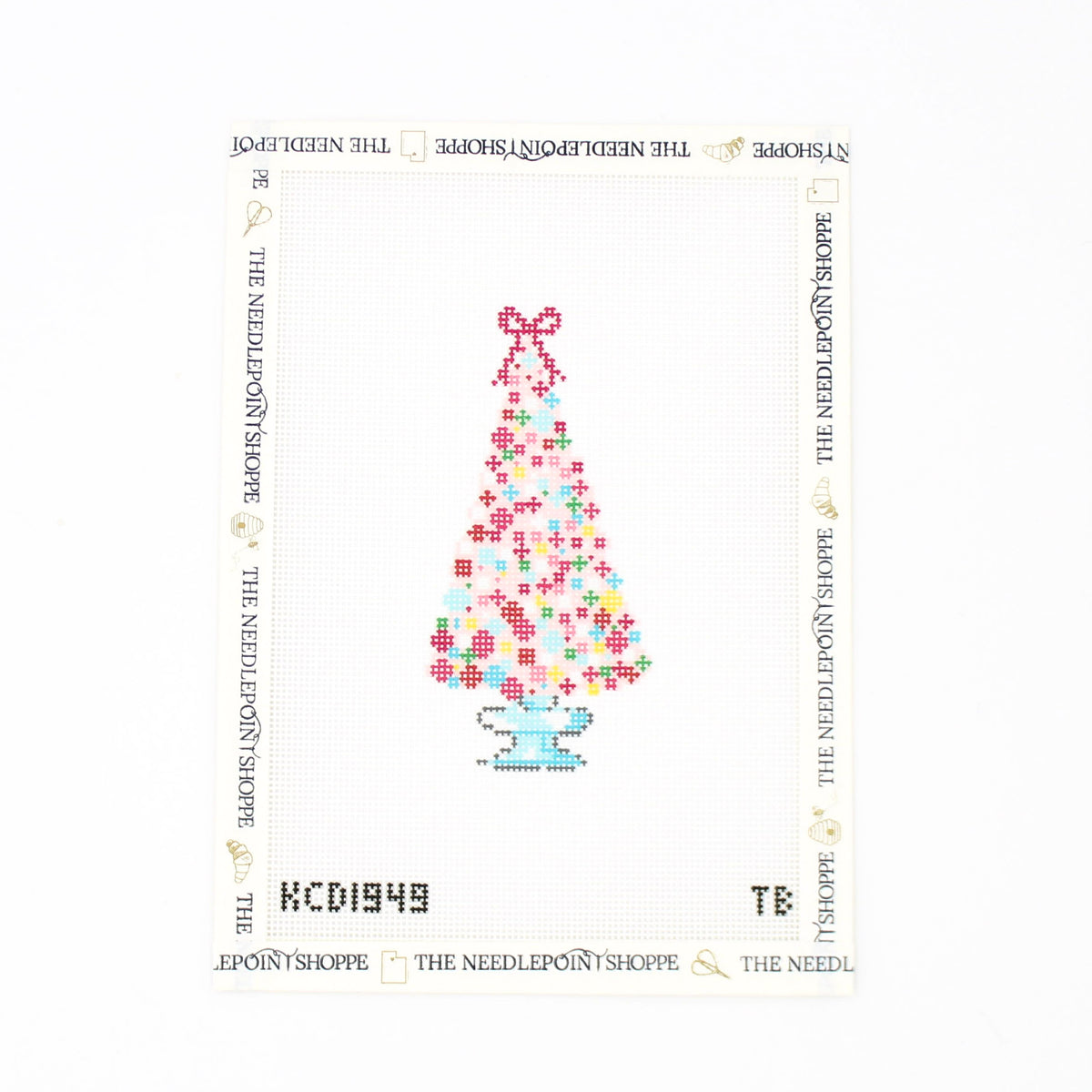 Pink Ornament Needlepoint Canvas
