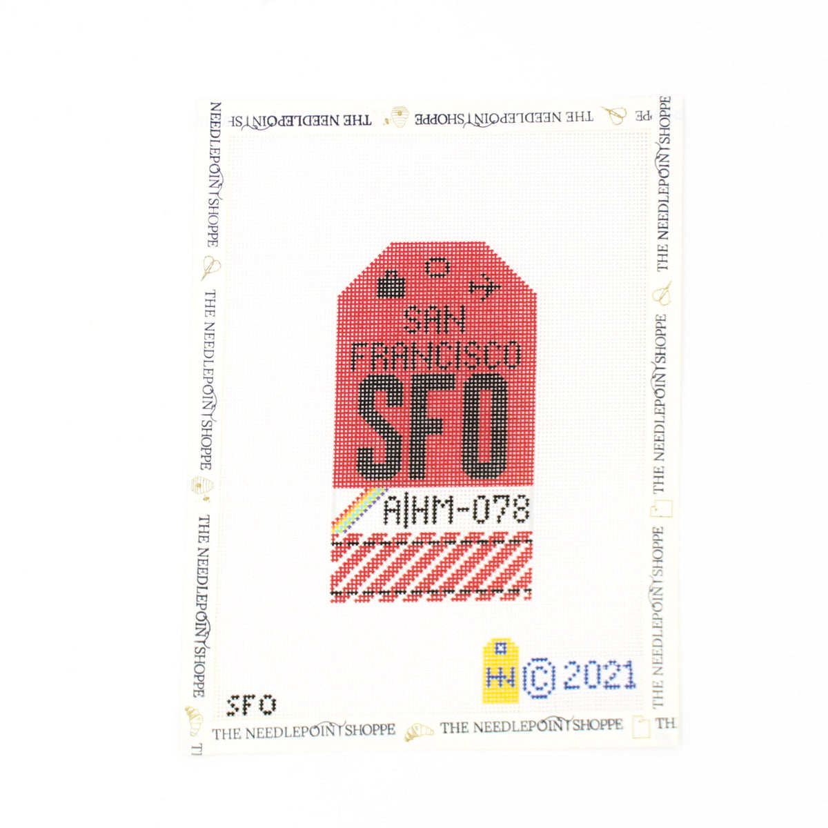San Francisco Vintage Travel Tag Canvas