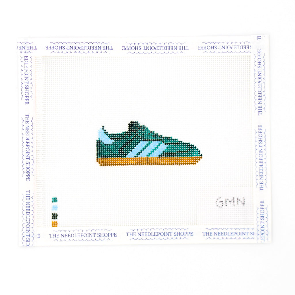 Green Adidas Needlepoint Canvas