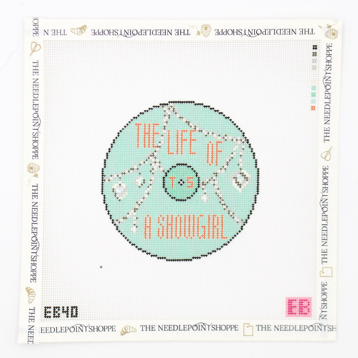 Life of A Showgirl Vinyl Needlepoint Canvas