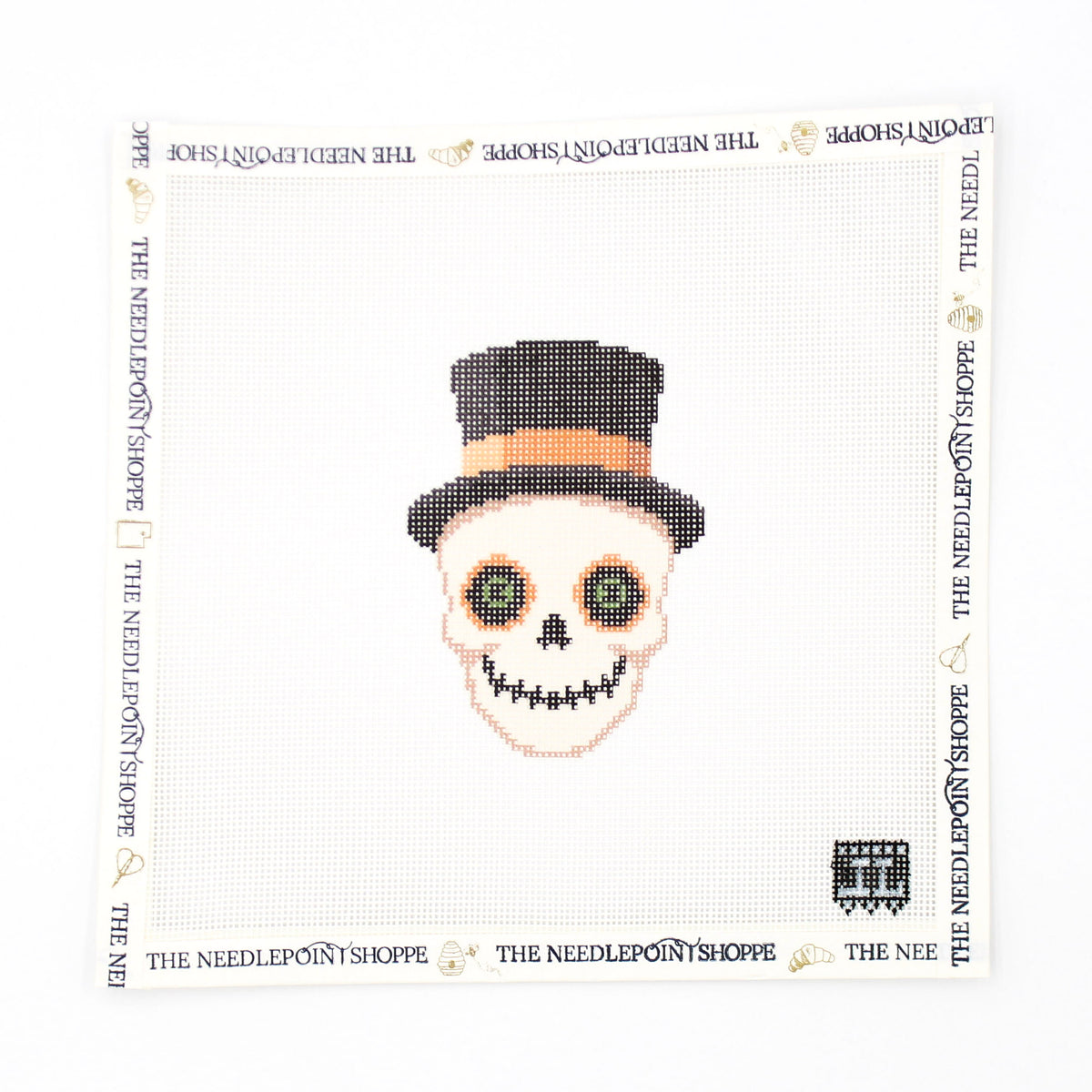 Vintage Skull Needlepoint Canvas