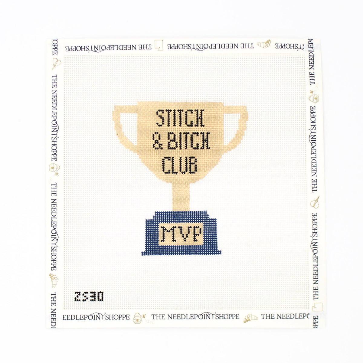 Stitch and Bitch Club MVP Needlepoint Canvas