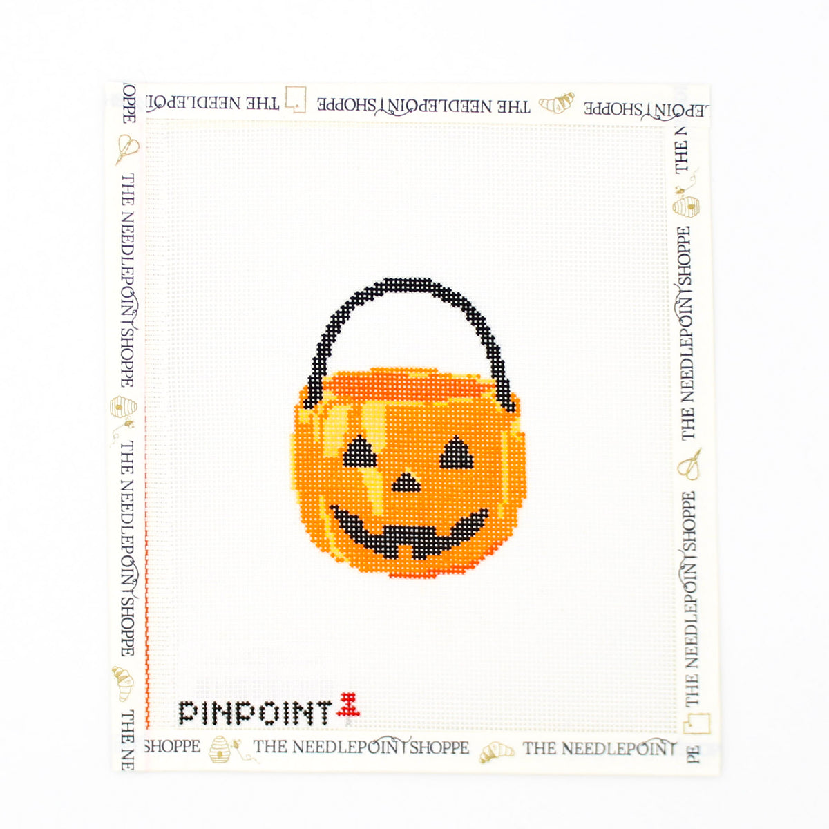 Trick or Treat  Bucket - Pumpkin Needlepoint Canvas