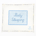 Baby Sleeping Blue Scallops Needlepoint Canvas