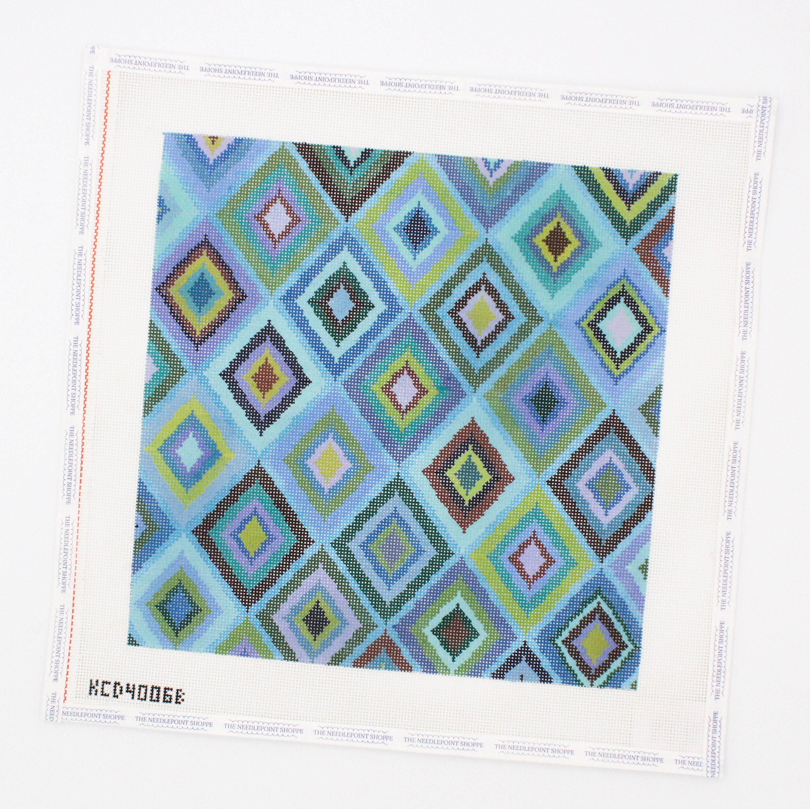 Multicolored Diamond Pattern - Blue