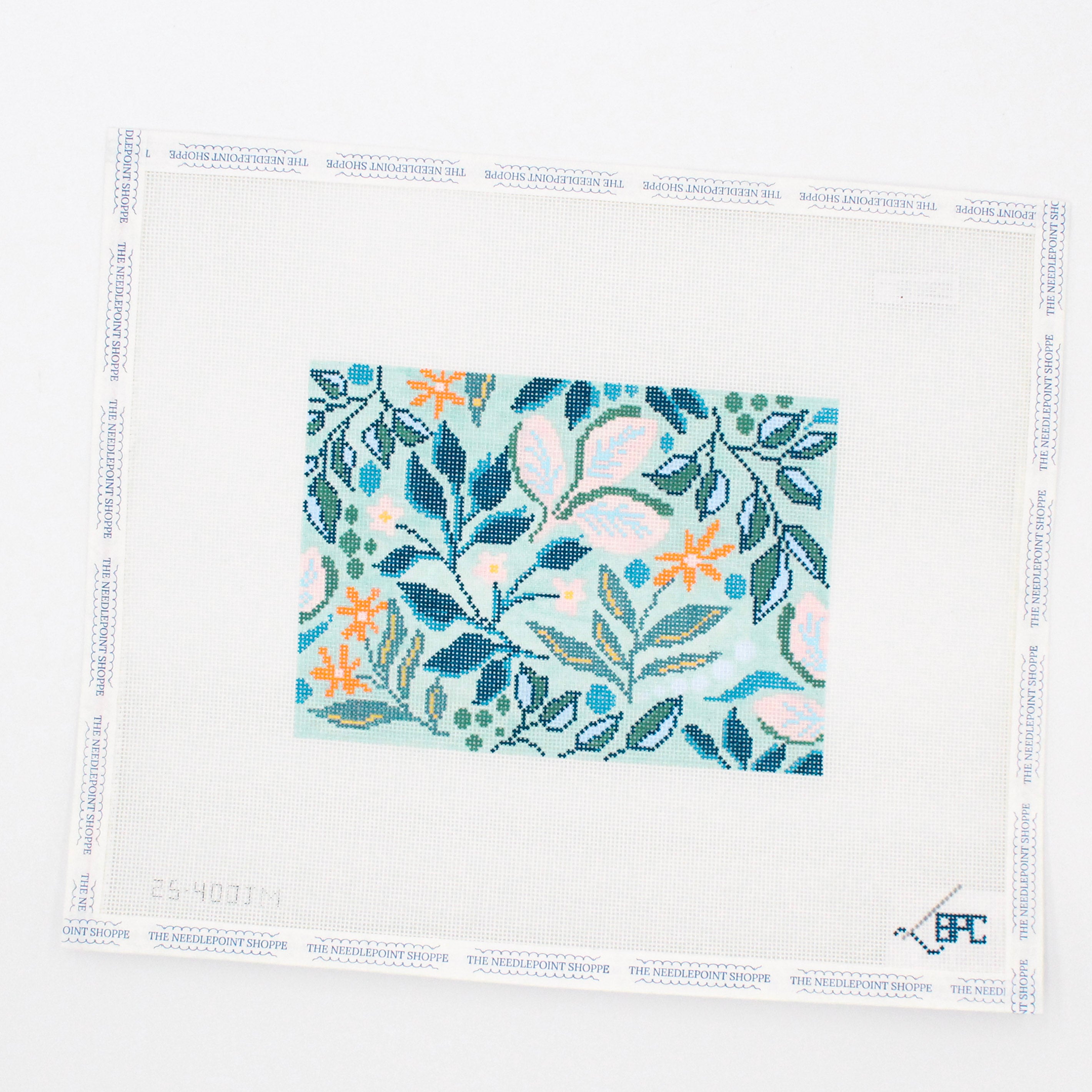 Aqua Floral Pattern
