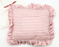 What’s The Stitch Pink Double Stripe Self-Finishing Pillow