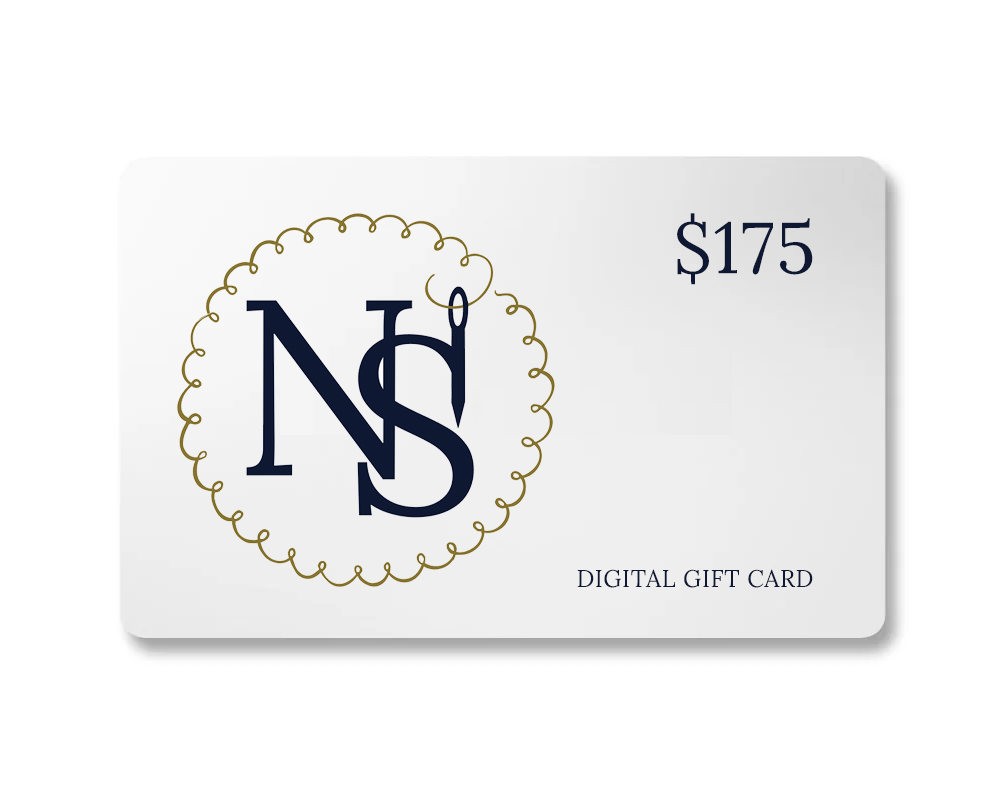 Digital gift card with a logo and value of $175 on a white background