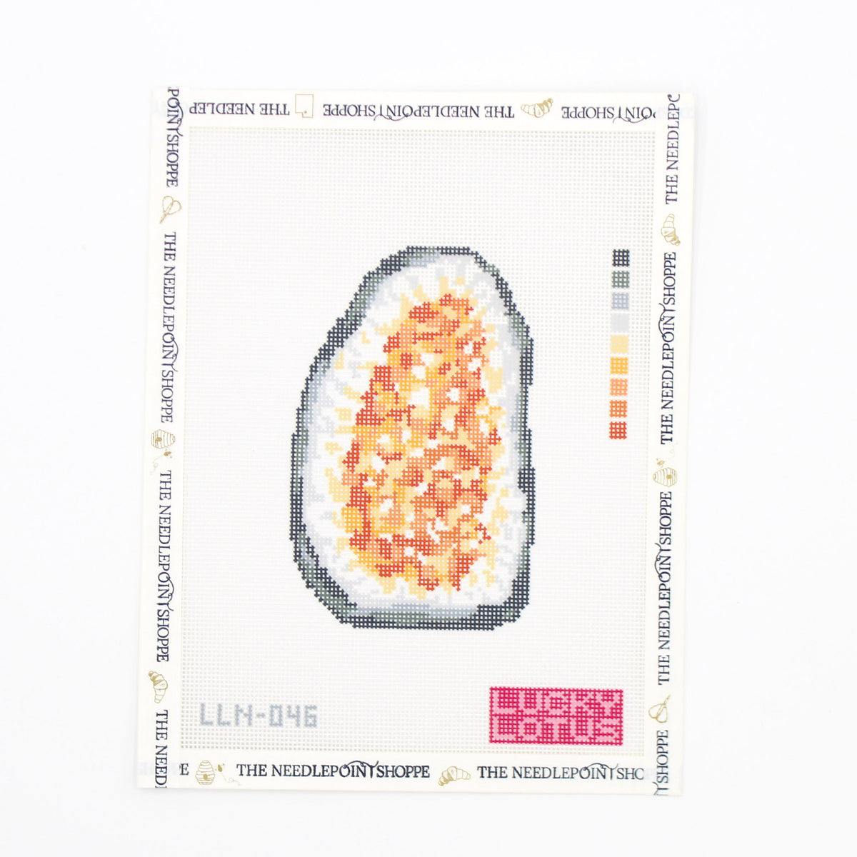 Citrine Geode Needlepoint Canvas