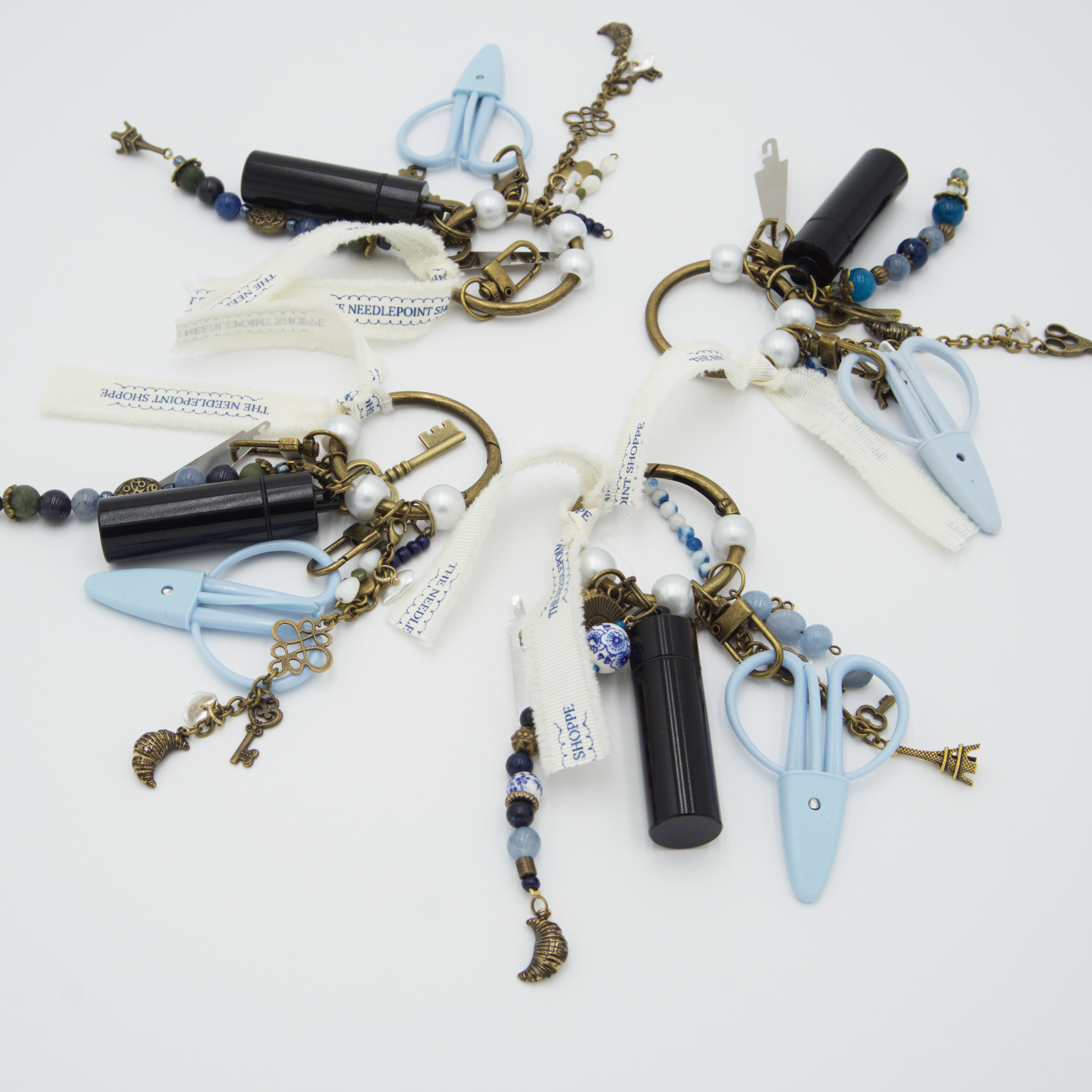 The Needlepoint Shoppe Parisian Cafe Themed Tool Charm Set