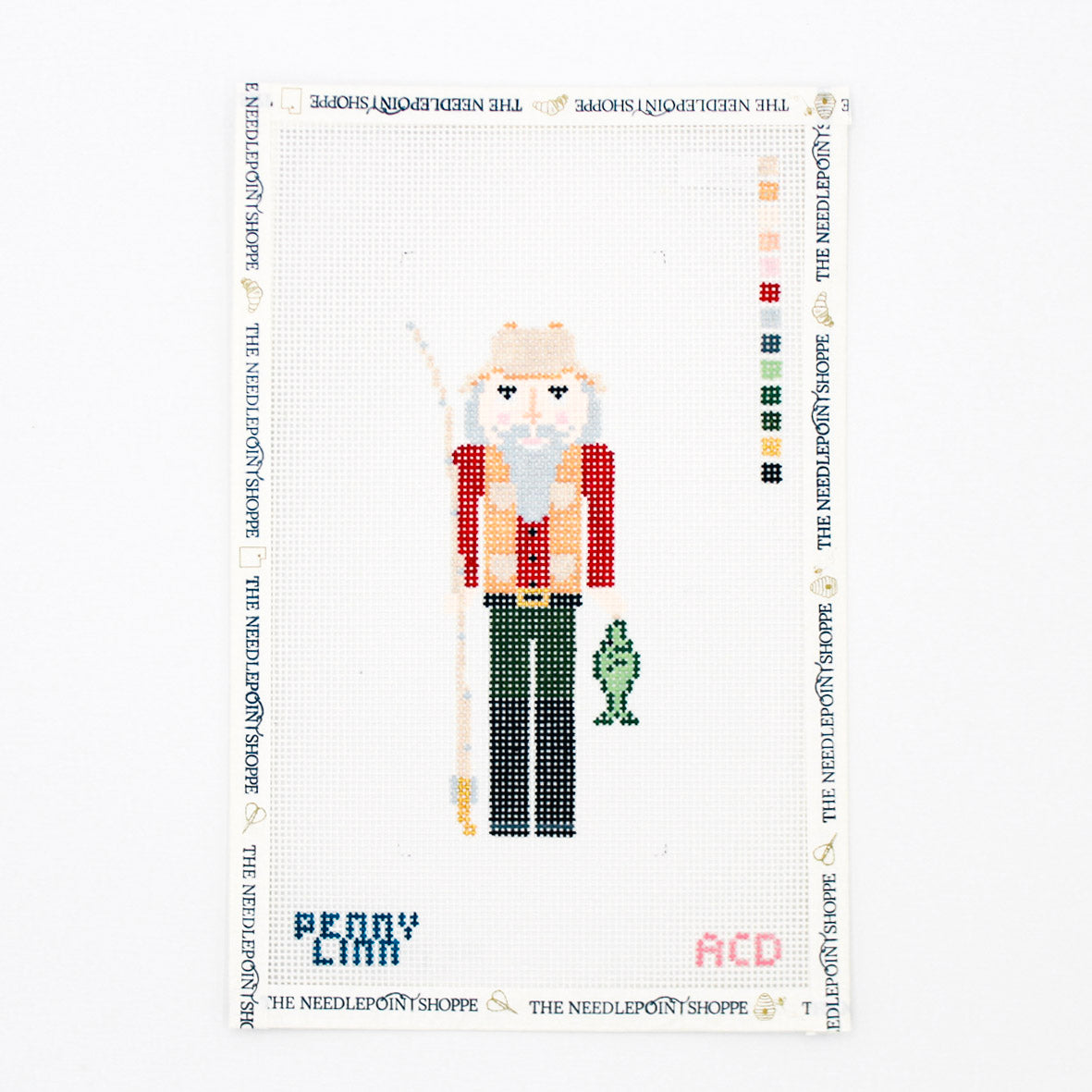 Fisherman Nutcracker Needlepoint Canvas