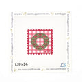 Pink Holiday Wreath Postage Stamp Needlepoint Canvas