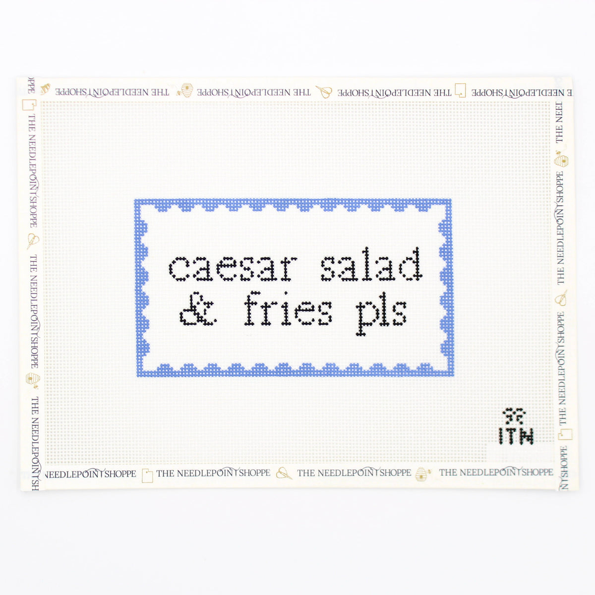 Caesar Salad and Fries Pls! Needlepoint Canvas