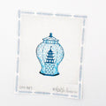 Kate Dickerson Mini Chinoiserie Pot - Blue Pagoda w/ Vines