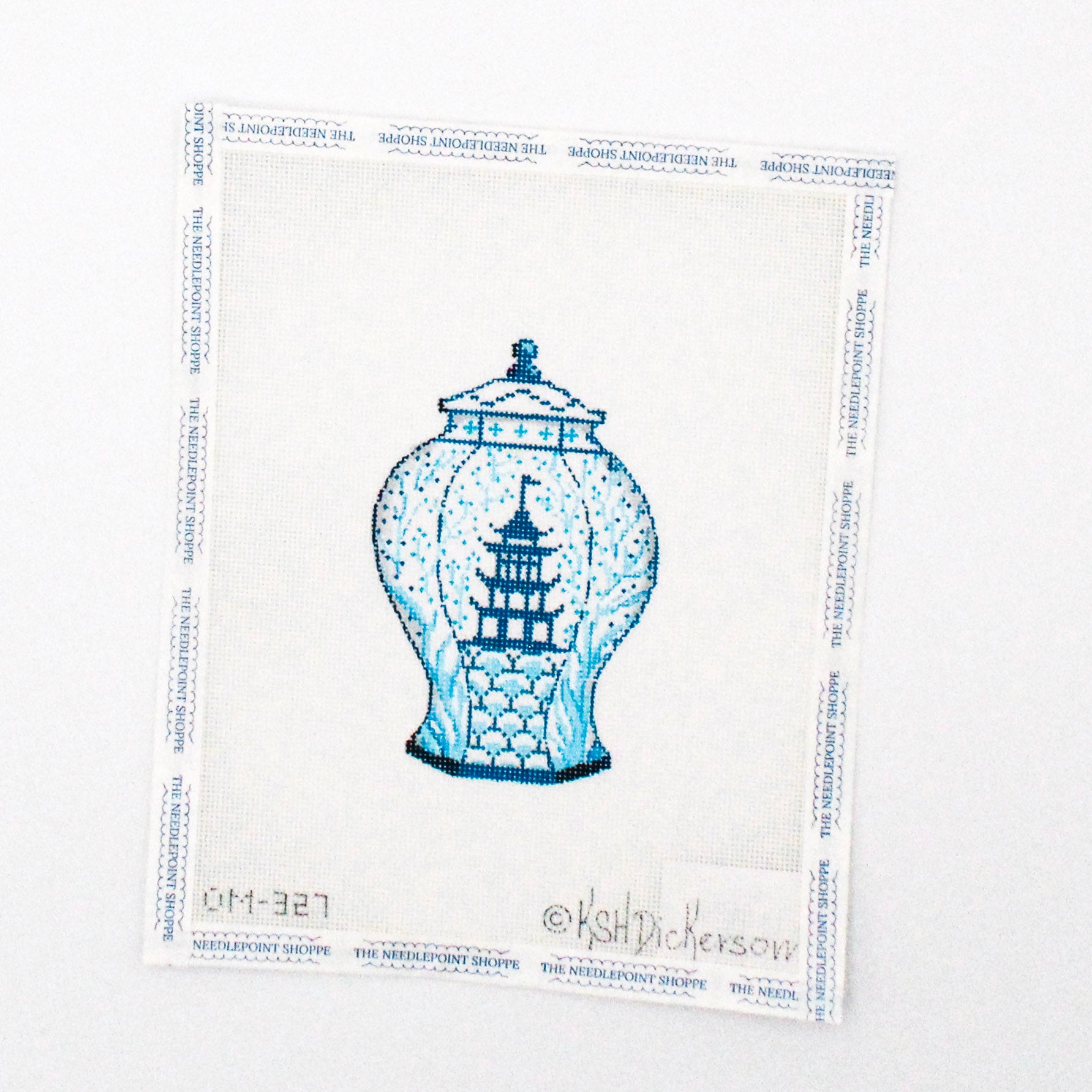 Kate Dickerson Mini Chinoiserie Pot - Blue Pagoda w/ Vines