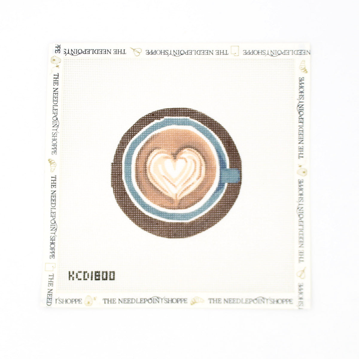 Latte with Heart Needlepoint Canvas