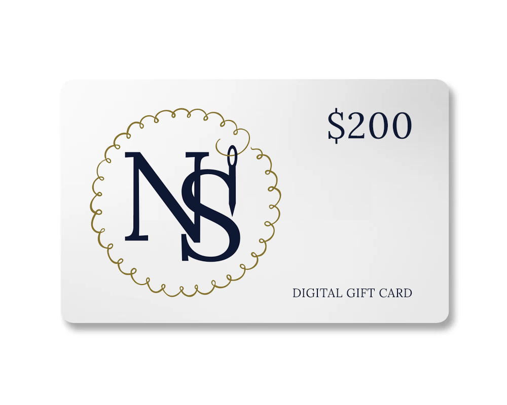 Digital gift card with a logo and $200 value on a white background