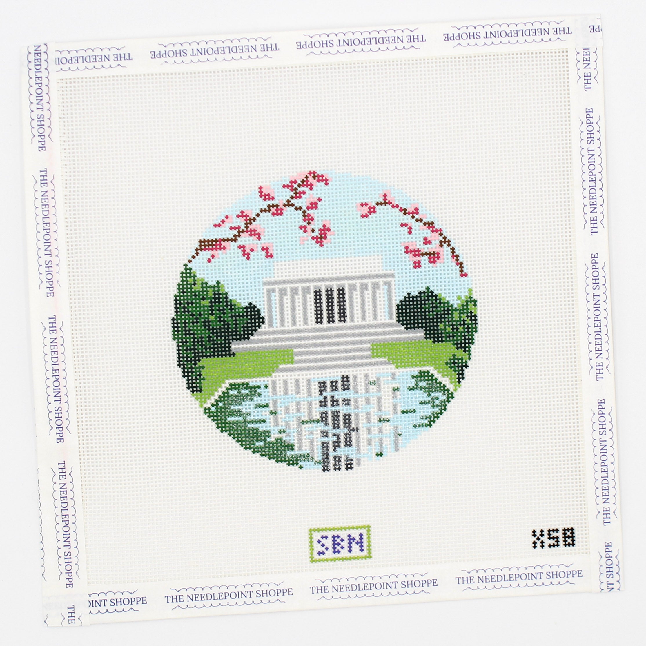 Lincoln Memorial with Cherry Blossoms ornament