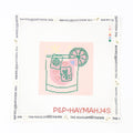 Pink Mahjong Cocktail Coaster Needlepoint Canvas