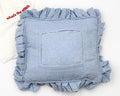 What’s The Stitch Blue Stripe Self-Finishing Pillow