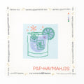 Blue Mahjong Cocktail Coaster Needlepoint Canvas