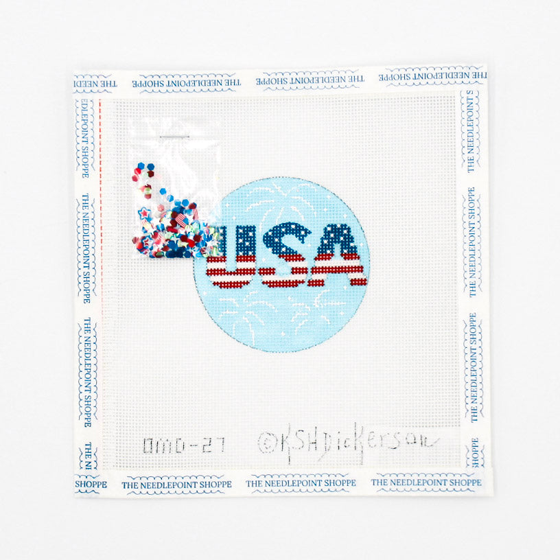 Kate Dickerson – Patriotic USA Clear Dome & Confetti