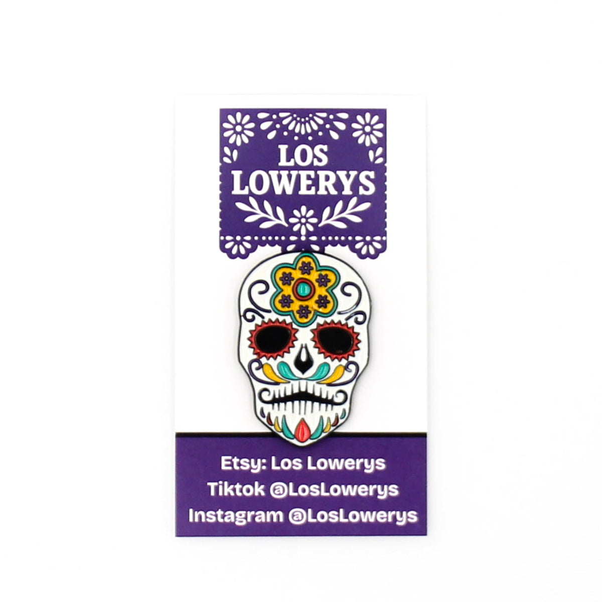 Sugar Skull (White) Needle Minder