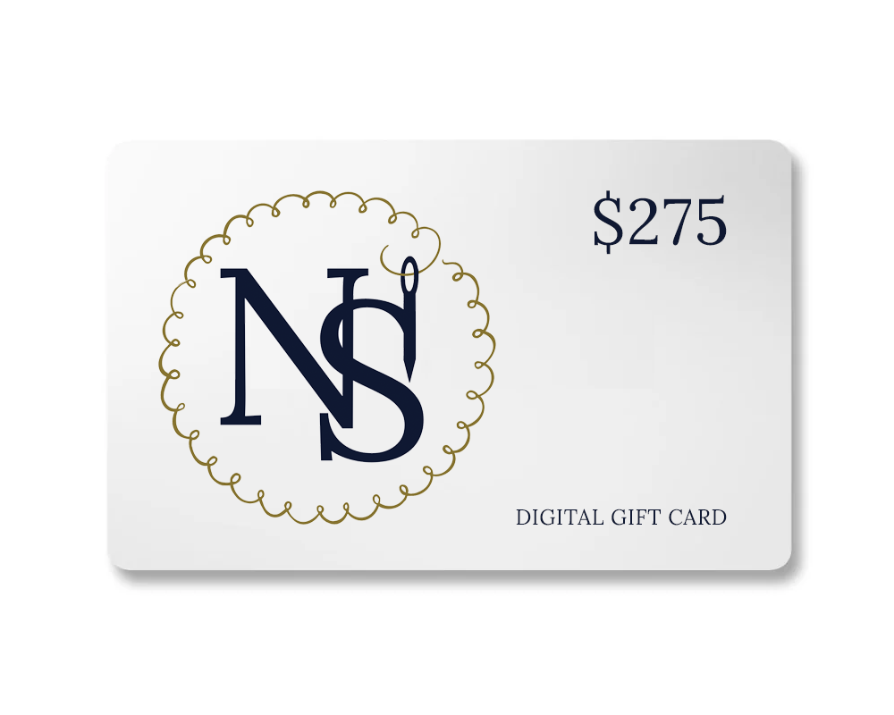 Digital gift card with a logo and value of $275 on a white background