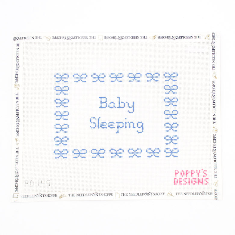 Baby Sleeping - Blue Bow