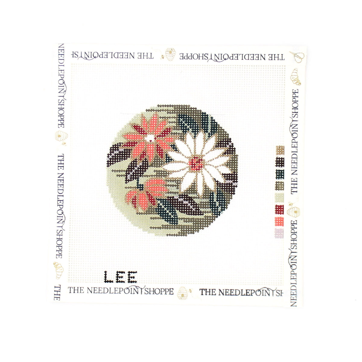 Chrysanthemum Round Needlepoint Canvas