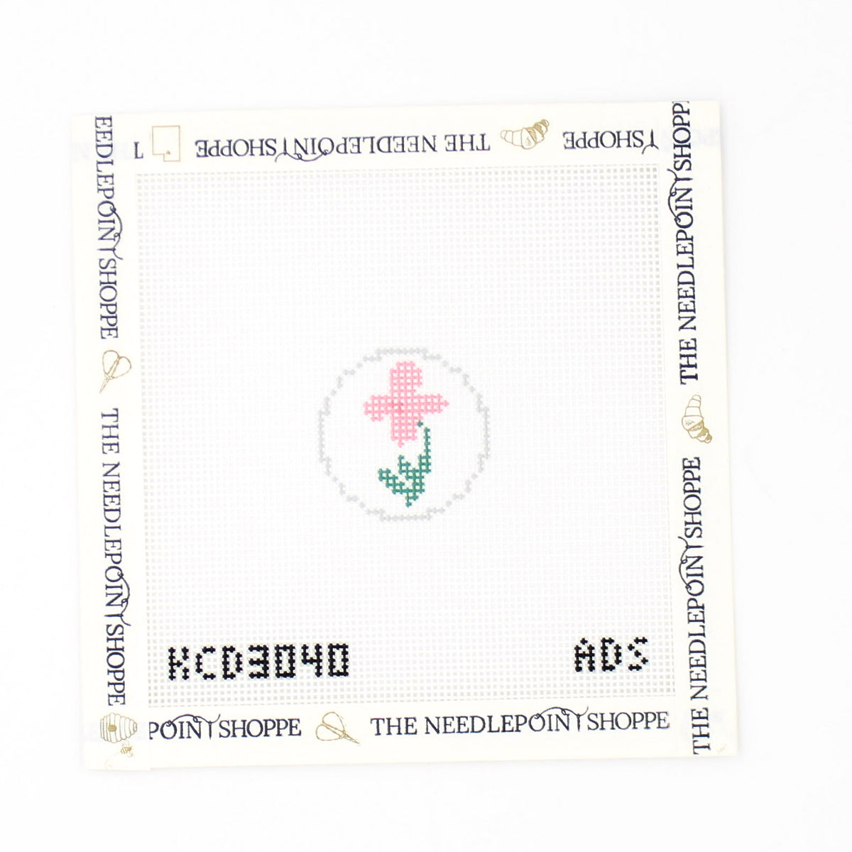 Flower Tag 4 Needlepoint Canvas