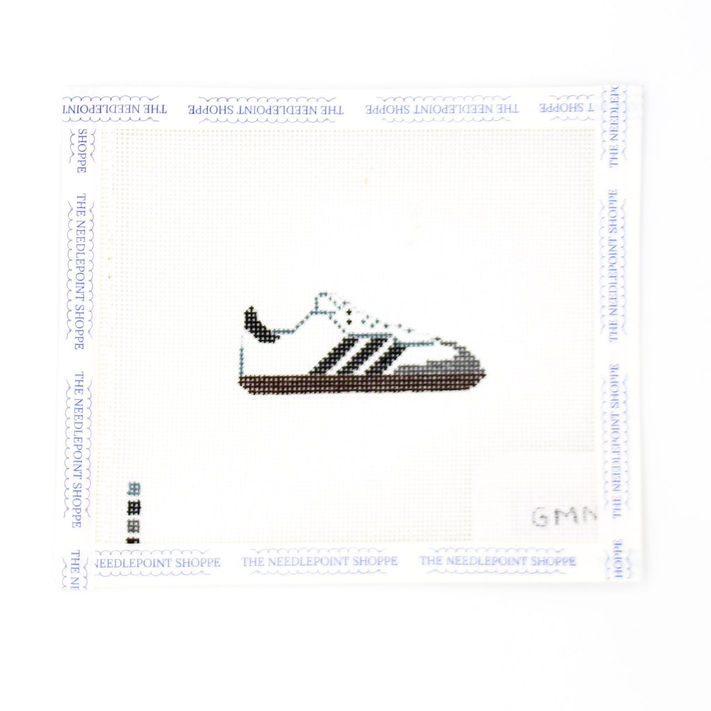 White Adidas Needlepoint Canvas