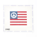 Small Peace American Flag Printed Needlepoint Canvas