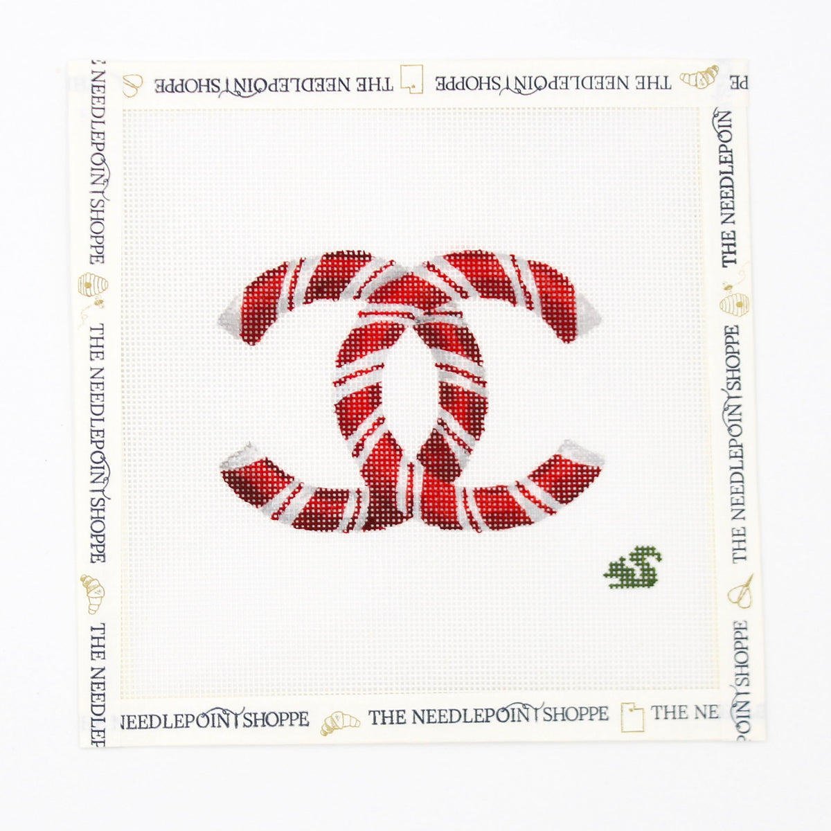 Peppermint Chanel Needlepoint Canvas