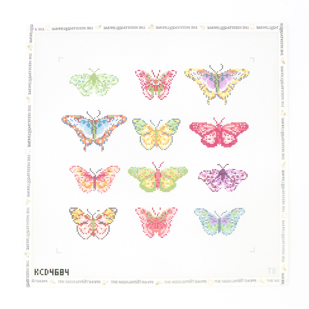Butterflies Pillow Needlepoint Canvas