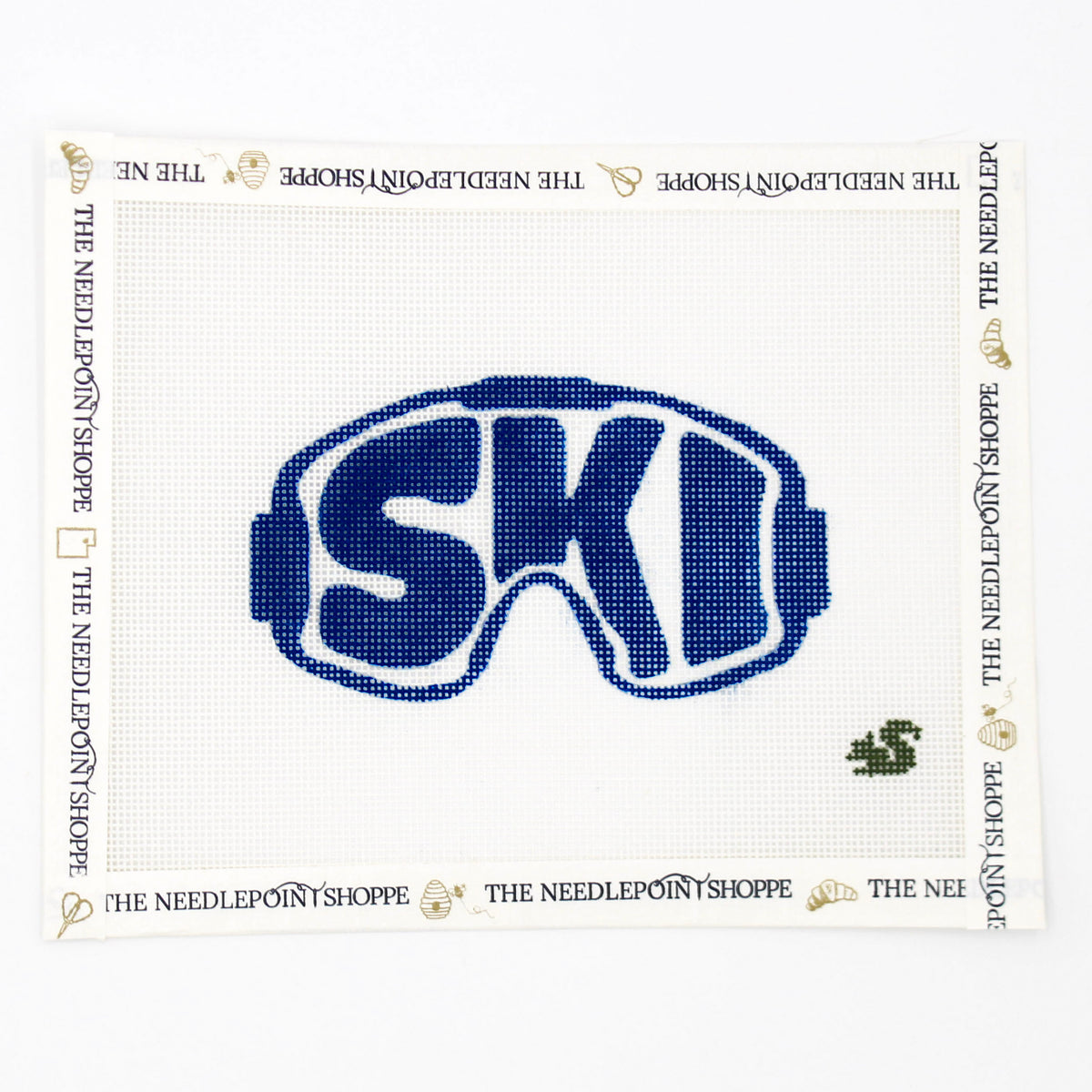 Blue Ski Goggles Needlepoint Canvas