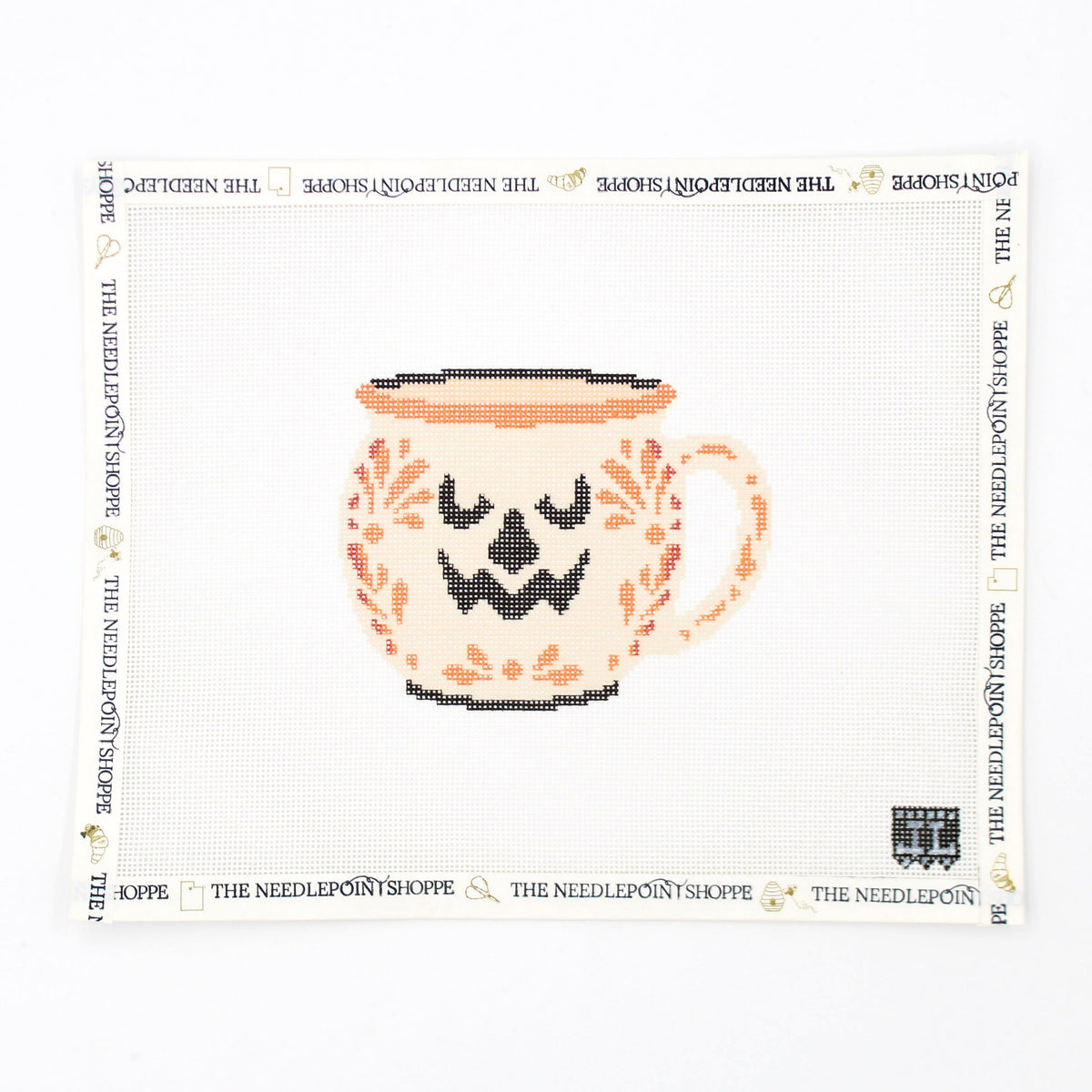 Cafe Pumpkin Mug Needlepoint Canvas