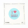 I Heart Mahj Round Needlepoint Canvas