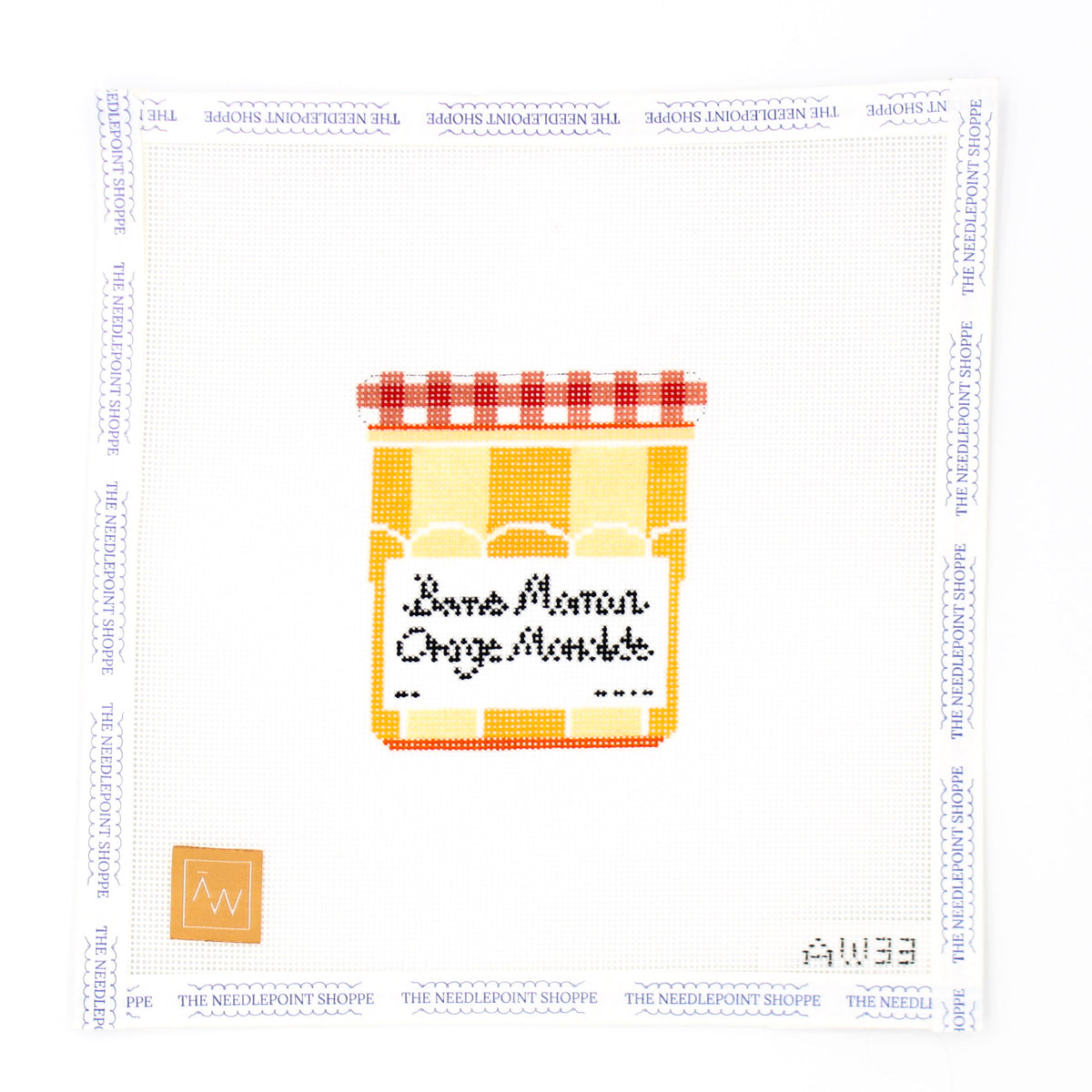Bonne Maman Jam Jar Needlepoint Canvas - Orange