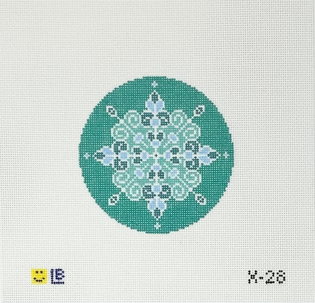 Light Teal Snowflake #1