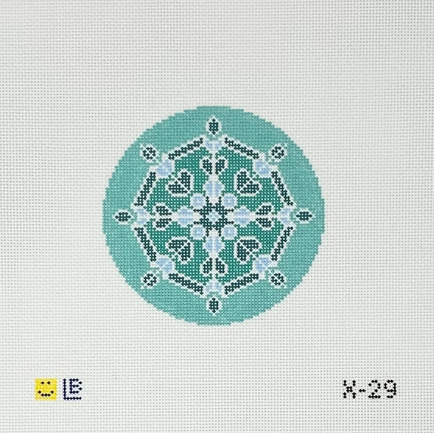 Dark Teal Snowflake #2
