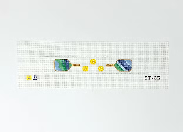 Pickleball Key Fob - Blue/Green Paddles