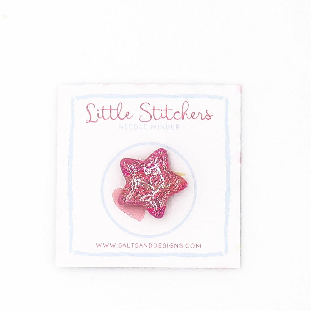Pink Marble Star Needle Minder