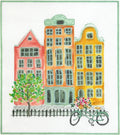 Amsterdam Houses with Bicycle Needlepoint Canvas