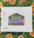European Christmas Market Gluhwein Stall Needlepoint Canvas