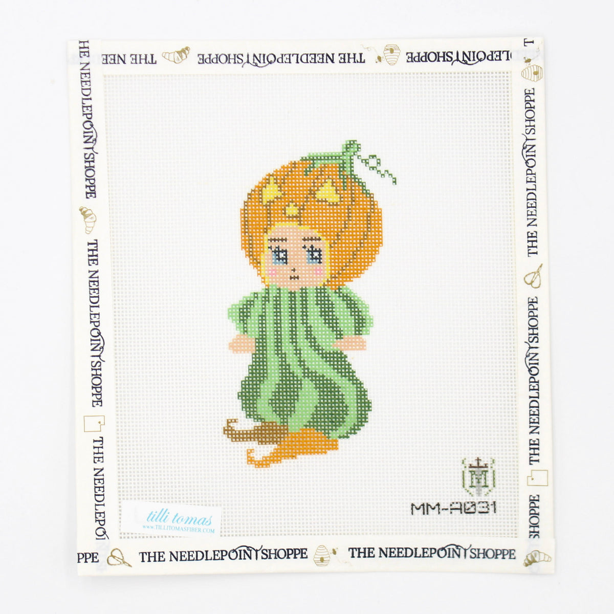Kewpie Pumpkin Needlepoint Canvas