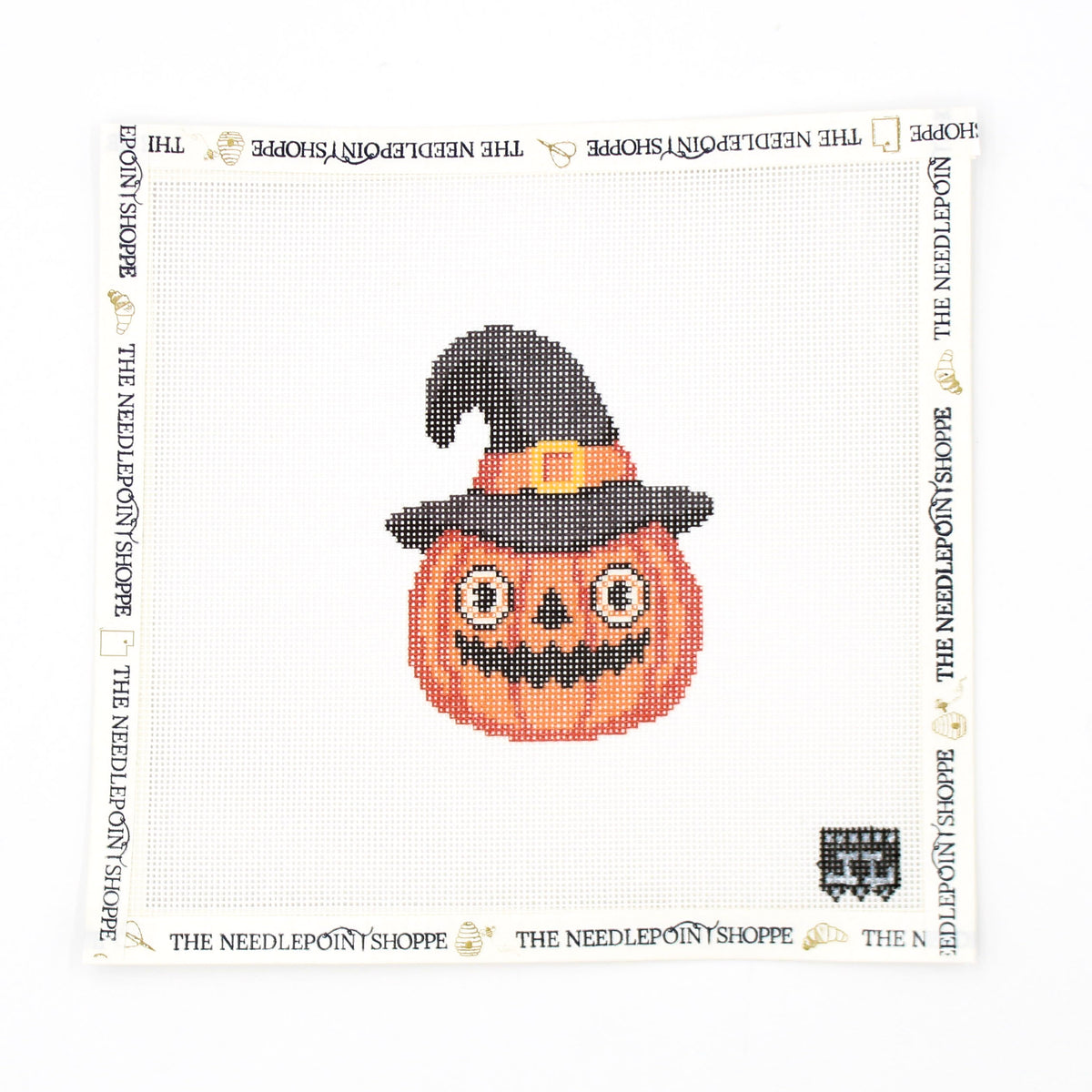 Witch Pumpkin Needlepoint Canvas
