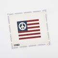 Small Peace American Flag Printed