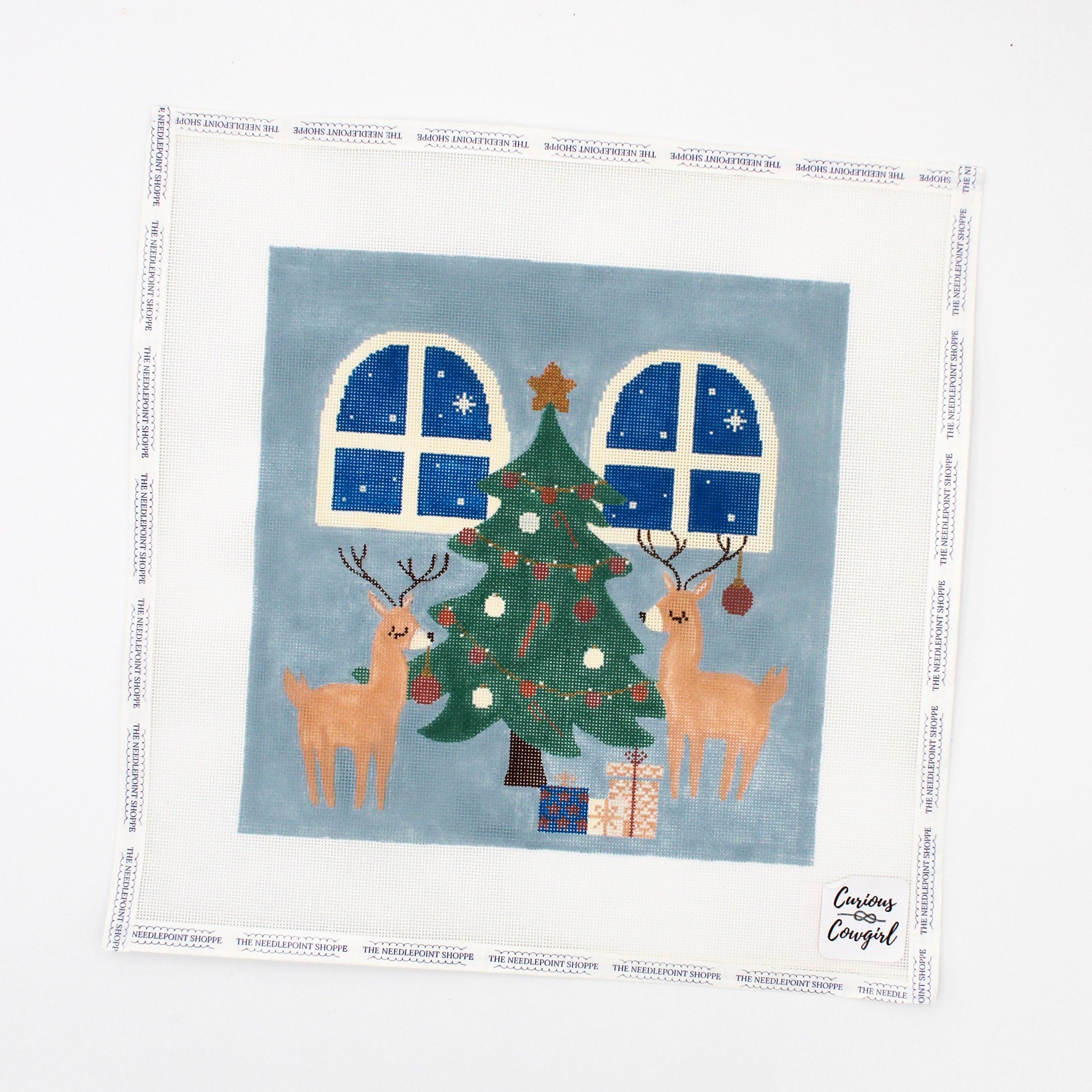 Topaz Blue Decorating Reindeer