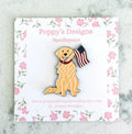 Flag Dog- Golden Needle Minder